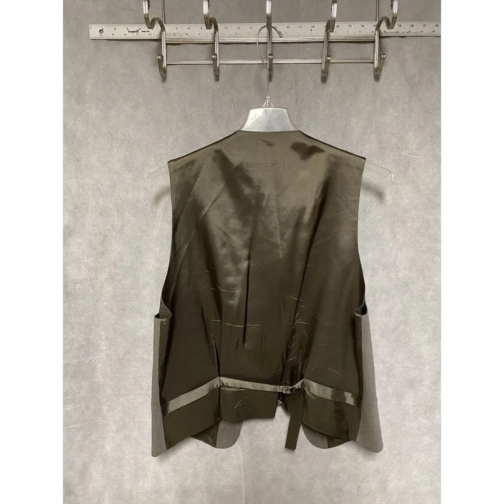 Bachrach Men 3 Piece Suit 42R Light Brown Striped Flannel 33‎ X28.5 Pants Luxury
